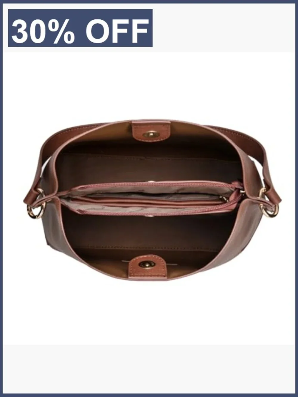 Medium Hobo Bag for Women, 3 Compartments, Shoulder Purse, PU Leather,